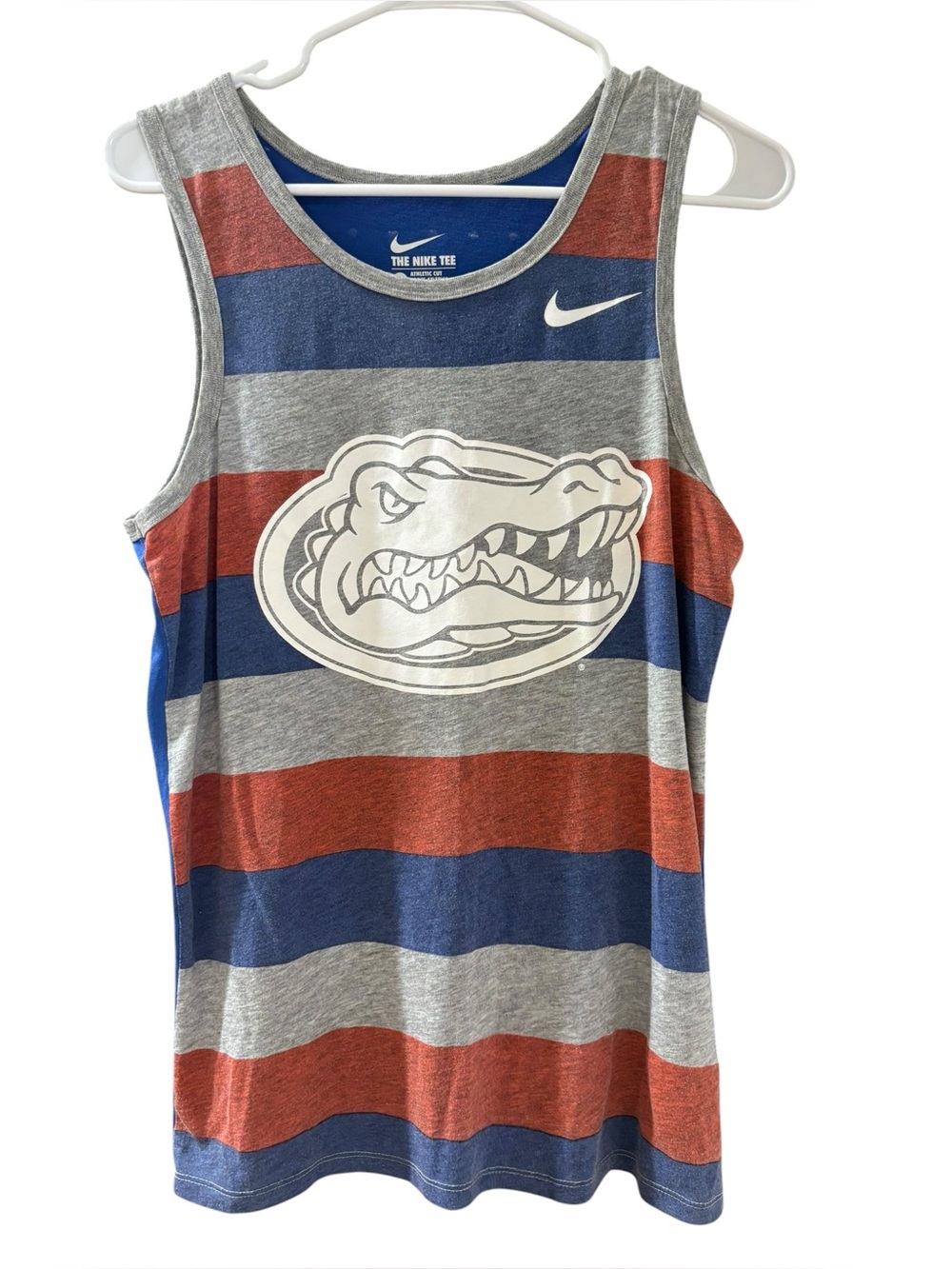The Nike Tee Men's Multicolor‎ Striped Athletic Cut Tank Top Florida Size Small